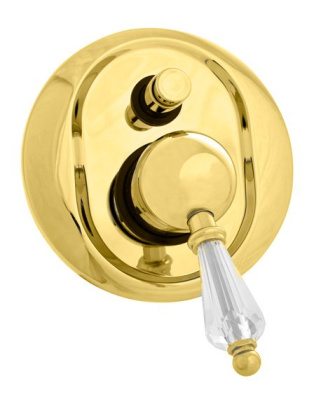 VINTAGE-VDIM-01-Sw-N Встраиваемый смеситель для душа с переключателем Исполнение: Хром, Ручки: Swarovski Nero 