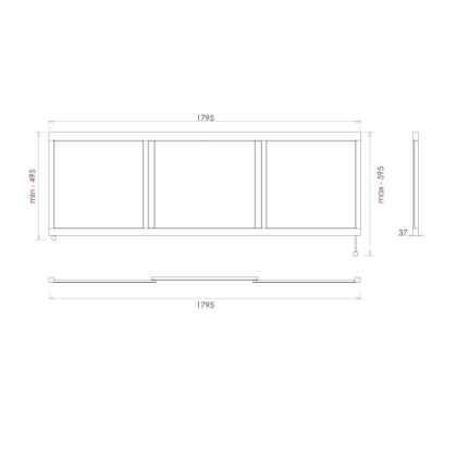 Экран под ванну Onika Одио 180 белый Экран под ванну Onika Одио 180 белый