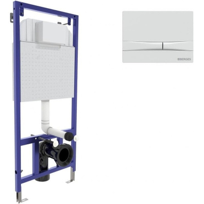 Инсталляция Berges Novum + клавиша смыва F1 белая, 040250