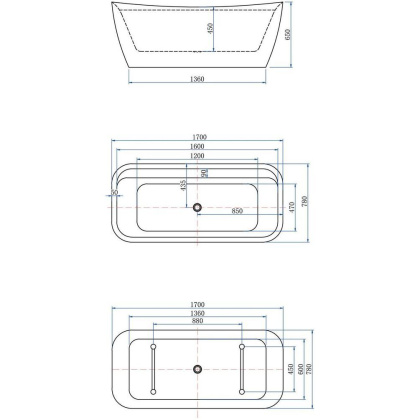 Акриловая ванна Allen Brau Infinity 2 170x78 2.21002.21 белый матовый Акриловая ванна Allen Brau Infinity 2 170x78 2.21002.21 белый матовый