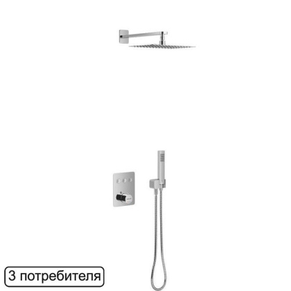 Термостатическая душевая система скрытого монтажа EXCELLENT Krotos AREX.SET.8046CR (хром)