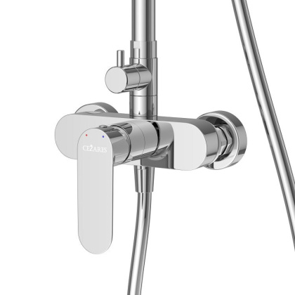 STYLUS-CD-BORO Душевая стойка со смесителем, брашированное золото