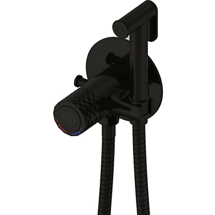 Гигиенический душ со смесителем Rose R225H, черный