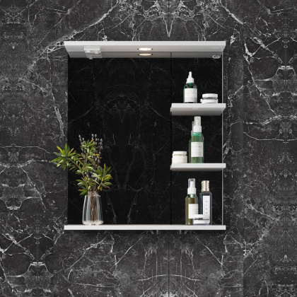 Зеркало Onika Коралл 60 белое, с подсветкой