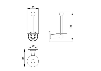 Бумагодержатель Timo Nelson 150044/00 chrome