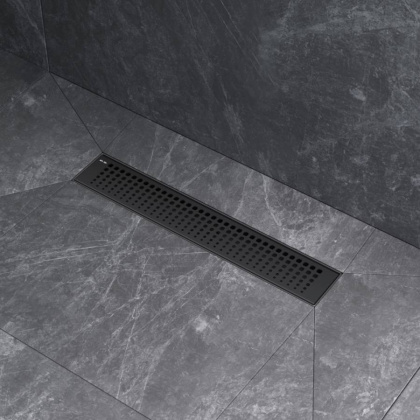 W01SC-P11-040-01BM MasterFlow Трап для душа линейный универс затвор Cut Gradient 40см цвет черн мат