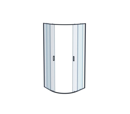 AQ ARI RO 09020BL Душевой уголок 1/4 круга, двери раздвижные 900x900x2000, профиль черный, стекло прозрачное AQ ARI RO 09020BL Душевой уголок 1/4 круга, двери раздвижные 900x900x2000, профиль черный, стекло прозрачное