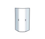 AQ ARI RO 09020BL Душевой уголок 1/4 круга, двери раздвижные 900x900x2000, профиль черный, стекло прозрачное AQ ARI RO 09020BL Душевой уголок 1/4 круга, двери раздвижные 900x900x2000, профиль черный, стекло прозрачное