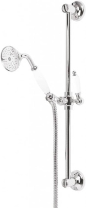 GOLF-SD-01-Bi Душевой гарнитур Исполнение: Хром, Ручки: Белые 