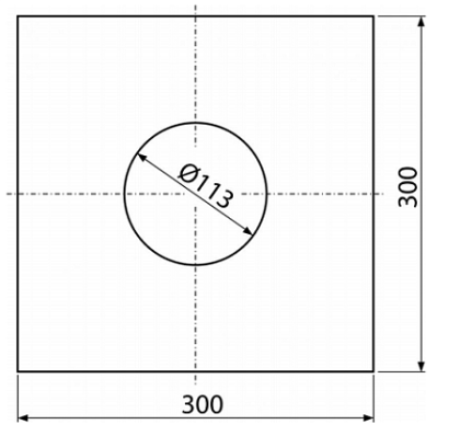 Гидроизоляционный самоклеящийся воротник для сливного трапа 300×300 мм Гидроизоляционный самоклеящийся воротник для сливного трапа 300×300 мм