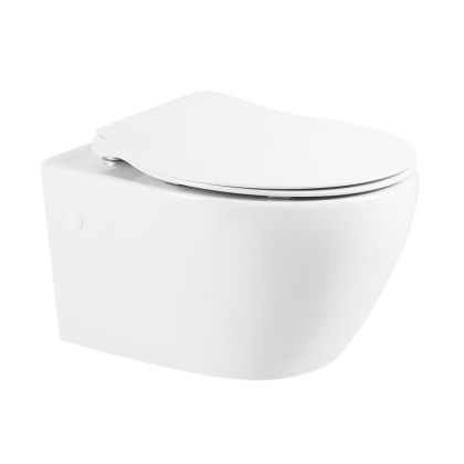 Унитаз подвесной с сиденьем BelBagno PROSPERO + Система инсталляции для унитазов с кнопкой смыва BB005-PR-CH Исполнение: Хром 