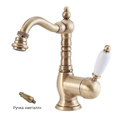 ELITE-BSM2-03/24-Nc Смеситель для биде Исполнение: Золото 24 карат, Ручки: Орех 