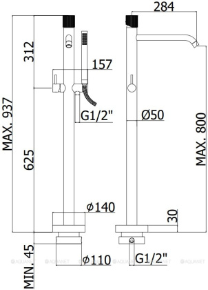Смеситель для ванны с душем Paffoni Jo JO032CR Смеситель для ванны с душем Paffoni Jo JO032CR