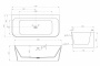 Ванна из литьевого мрамора Abber Stein 170х80 AS9616