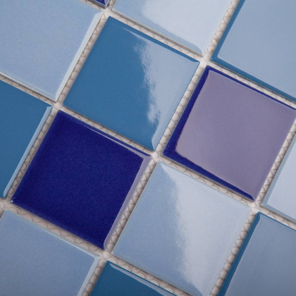 Керамическая мозаика, Blue Mix Glossy 48х48, 5х5 см Керамическая мозаика, Blue Mix Glossy 48х48, 5х5 см