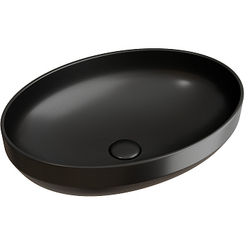 Умывальник чаша накладная овальная (цвет Черный Матовый) Element 502*363*145мм