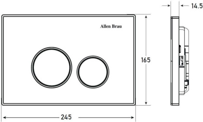 Клавиша смыва Allen Brau Priority 9.20001.31 черный матовый Клавиша смыва Allen Brau Priority 9.20001.31 черный матовый