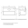 Тумба c раковиной подвесная с одним ящиком и одной открытой полкой BelBagno KRAFT 80 Bianco Opaco, раковина белая Тумба c раковиной подвесная с одним ящиком и одной открытой полкой BelBagno KRAFT 80 Bianco Opaco, раковина белая