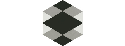 Декор 6 VT\A289\SG1010 Кальсада Черный/Белый/Серый (12см*10,4см*7мм) (45шт/0,561м2) Шестиугольник, шт