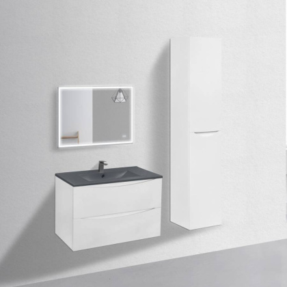 База под керамическую раковину Mia 800 подвесная, 2 выкатных ящика soft close, G.White