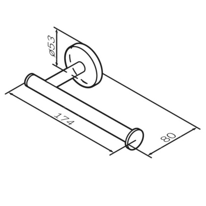 Держатель для туалетной бумаги, 5,3х17,4х8 см, цвет розовое золото, A85A34144