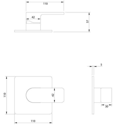 Смеситель для душа скрытого монтажа OMNIRES BARETTI BA7845CR (хром) Смеситель для душа скрытого монтажа OMNIRES BARETTI BA7845CR (хром)