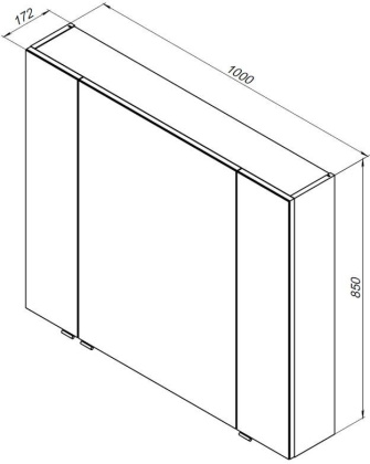 Зеркало-шкаф Aquanet Алвита 100 серый антрацит Зеркало-шкаф Aquanet Алвита 100 серый антрацит