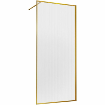 Душевая перегородка Walk-In VSW-1HP800FLBG, 800*2000, брашированное золото, стекло рифленое