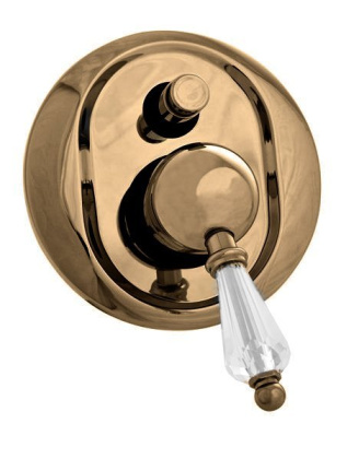 VINTAGE-VDIM-01-Sw-N Встраиваемый смеситель для душа с переключателем Исполнение: Хром, Ручки: Swarovski Nero 