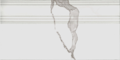 Плинтус Монте Тиберио белый глянцевый обрезной 20x40x1,6