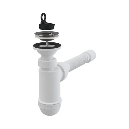 Слив для умывальника с подключением