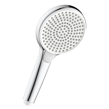 Лейка душевая круглая 3-функциональная Ø12,4х26см, пластик/хром, блистер