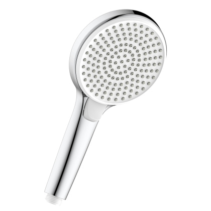 Лейка душевая круглая 3-функциональная Ø12,4х26см, пластик/хром, блистер