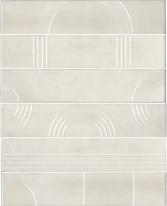 Панно Мажорель белый глянцевый (из 6 частей 6х28,5) 36x28,5x1