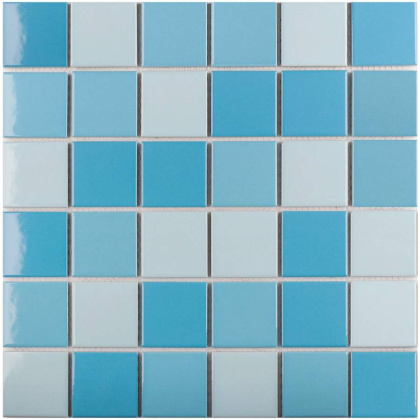 Керамическая мозаика, Light Blue Mix Glossy 48х48 , 5х5 см Керамическая мозаика, Light Blue Mix Glossy 48х48 , 5х5 см
