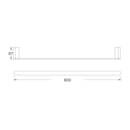 Полотенцедержатель трубчатый, RG1717 Rose, Хром