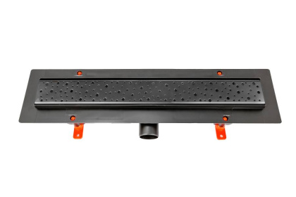 Душевой лоток 45 см Creto Points CRE-450 PB с решеткой, черный