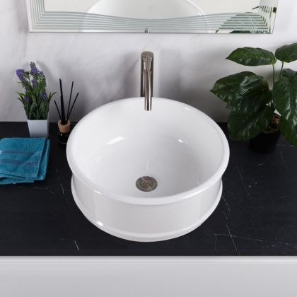 Раковина накладная керамическая круглая BB1383