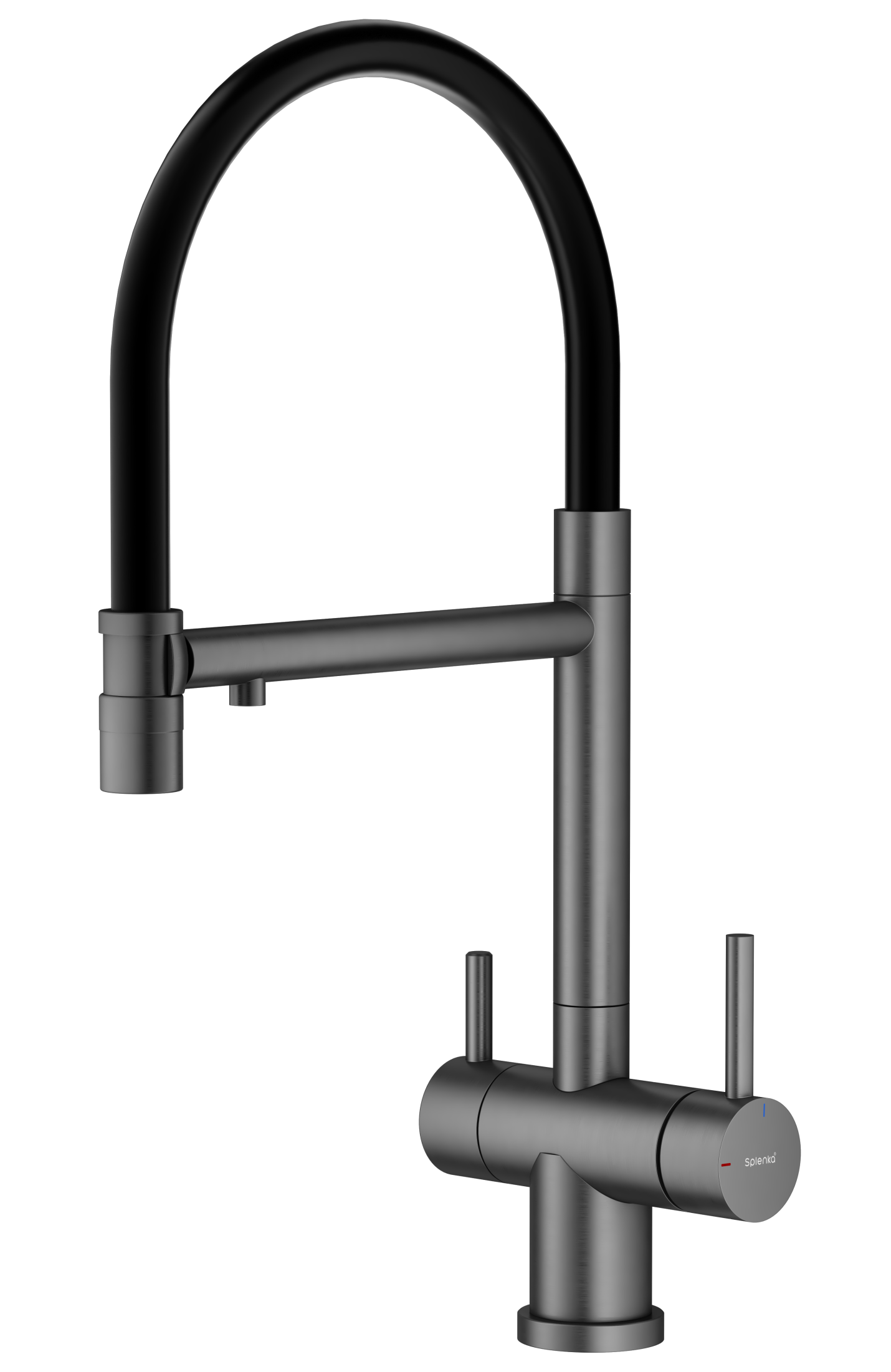 Смеситель Splenka для кухни со съемным гибким изливом, с магнитным фиксатором излива, с подключением фильтра питьевой воды S70.63.09