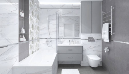 Декор-2 Elegance белый 20х50, шт