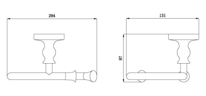 Держатель туалетной бумаги RUSH Crete, 13х29х8 см, цвет бронза, CR35110