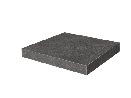 Ступень клееная угловая Портленд антрацит матовый обрезной 33x33x0,9