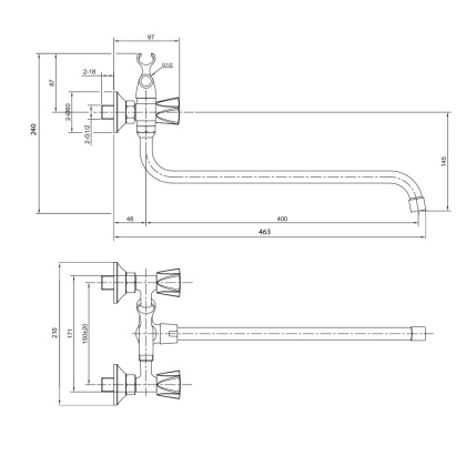 Смеситель для ванны с длинным изливом 23241CT Catalona OLIVE'S Смеситель для ванны с длинным изливом 23241CT Catalona OLIVE'S