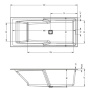 Акриловая ванна  STILL SHOWER 180x80 RIHO FALL Акриловая ванна  STILL SHOWER 180x80 RIHO FALL