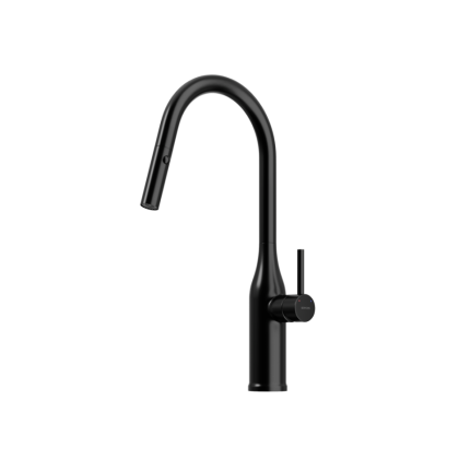 Смеситель для кухни SANCOS Grand с вытяжным изливом, цвет матовый черный, арт. SC4002MB