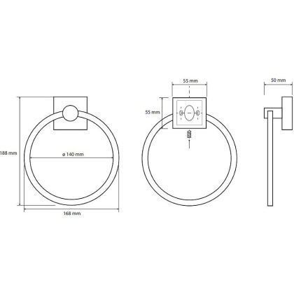 Кольцо для полотенец Bemeta Beta 132104062 Хром