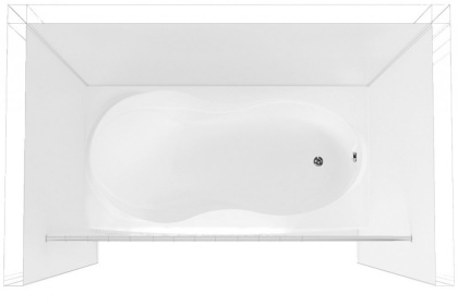 Карниз для ванны Aquanet прямой 190