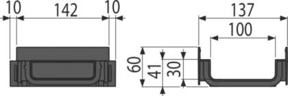 Присоединительный кусок дренажного канала AVZ112 Присоединительный кусок дренажного канала AVZ112