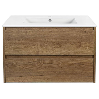 База под раковину Gio 800 подвесная, 2 выкатных ящика soft-close, T.Oak