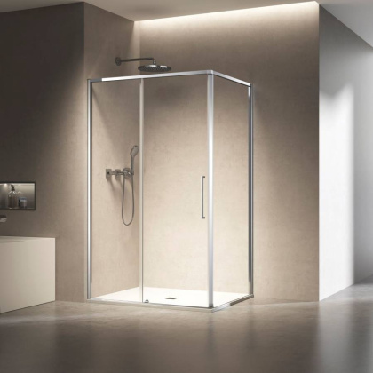 Душевой уголок Slim 8mm VSR-6SL9014CL, 1400*900, хром, стекло прозрачное